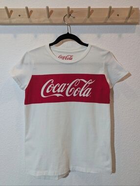 Lucky Brand Coca-Cola White Tee with Red Logo